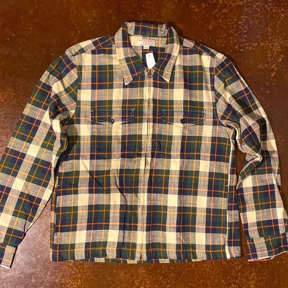 J. Crew Other - J. Crew Wallace & Barnes Collection Zip-Up Flannel Size Medium